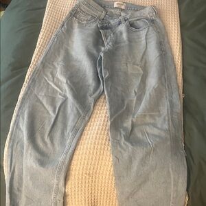 Agolde Light Blue Criss-Cross Jeans